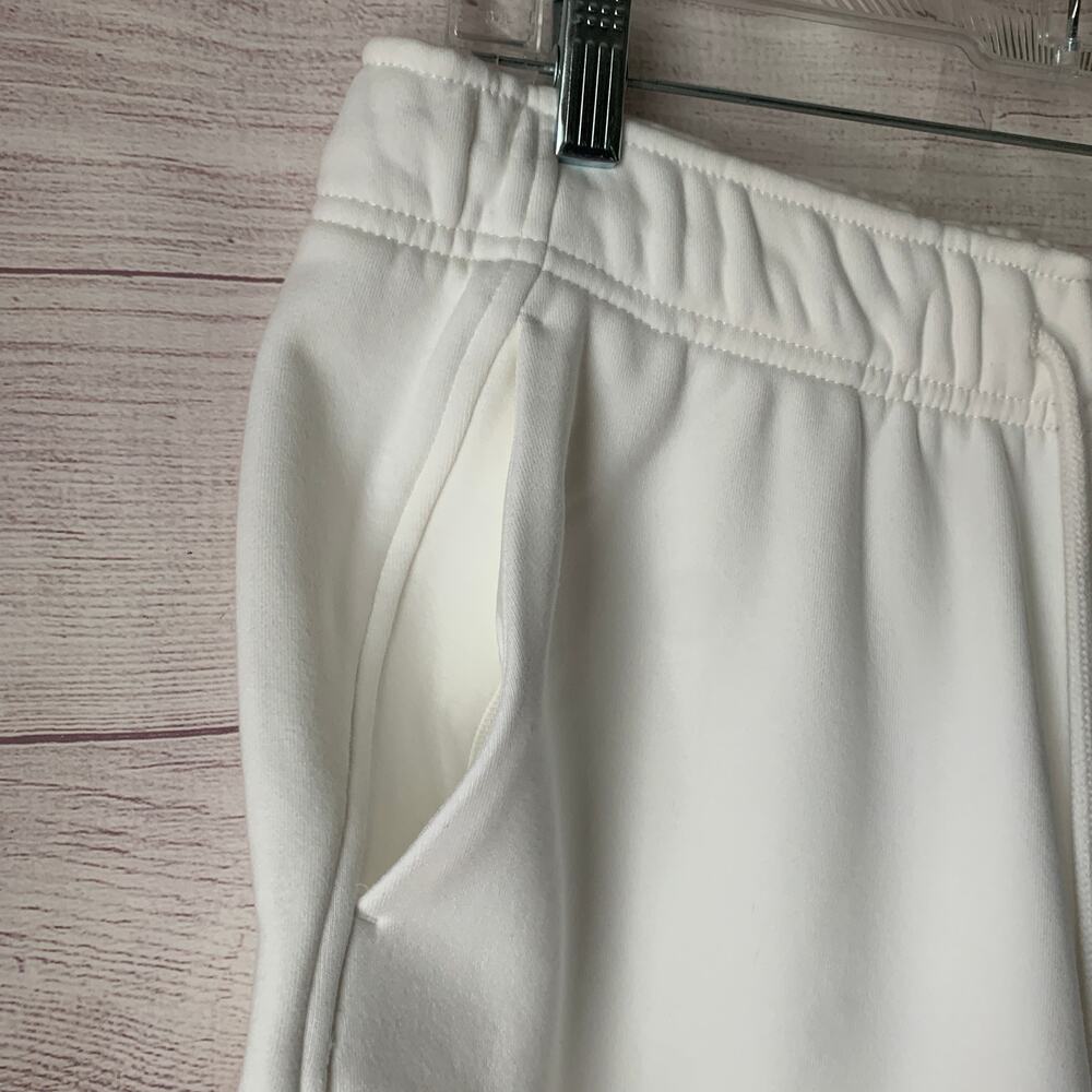 Athleta Terry Heavyweight Bermuda Shorts Bright White Drawstring Waist Size M - Picture 9 of 16
